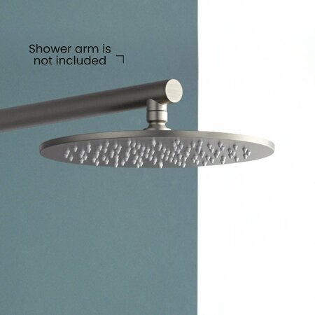 Kibi Circular 10 Metal Thin Profile Rain Shower Head 1.75 GPM - Brushed Nickel SH1002BN